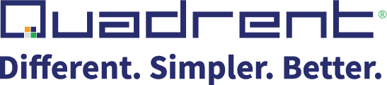 Quadrent logo with tagline colour